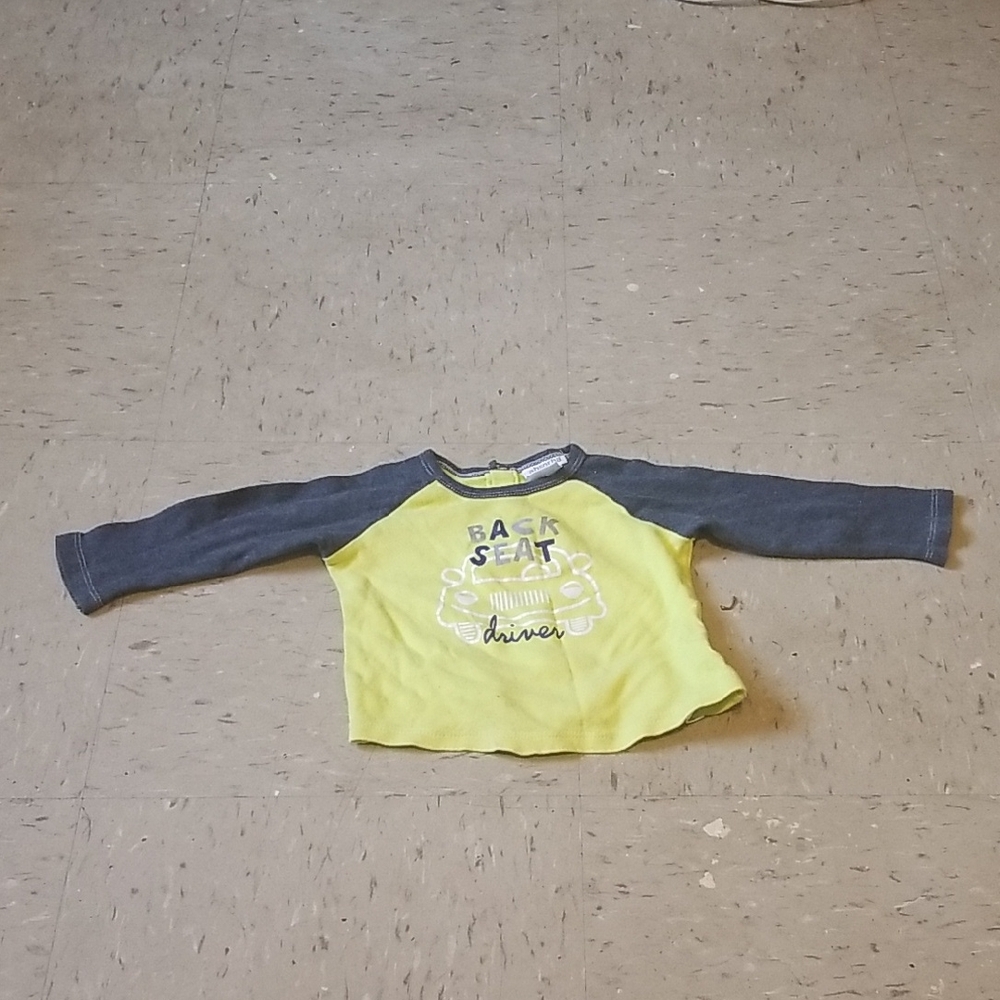 Kids Raglan Sleeve Shirt - Yellow and Gray